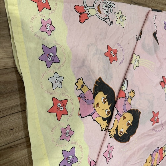 Vintage 2003 Viacom Nickelodeon Dora The Explorer Twin Flat Sheet Kids Bedding - Picture 3 of 6